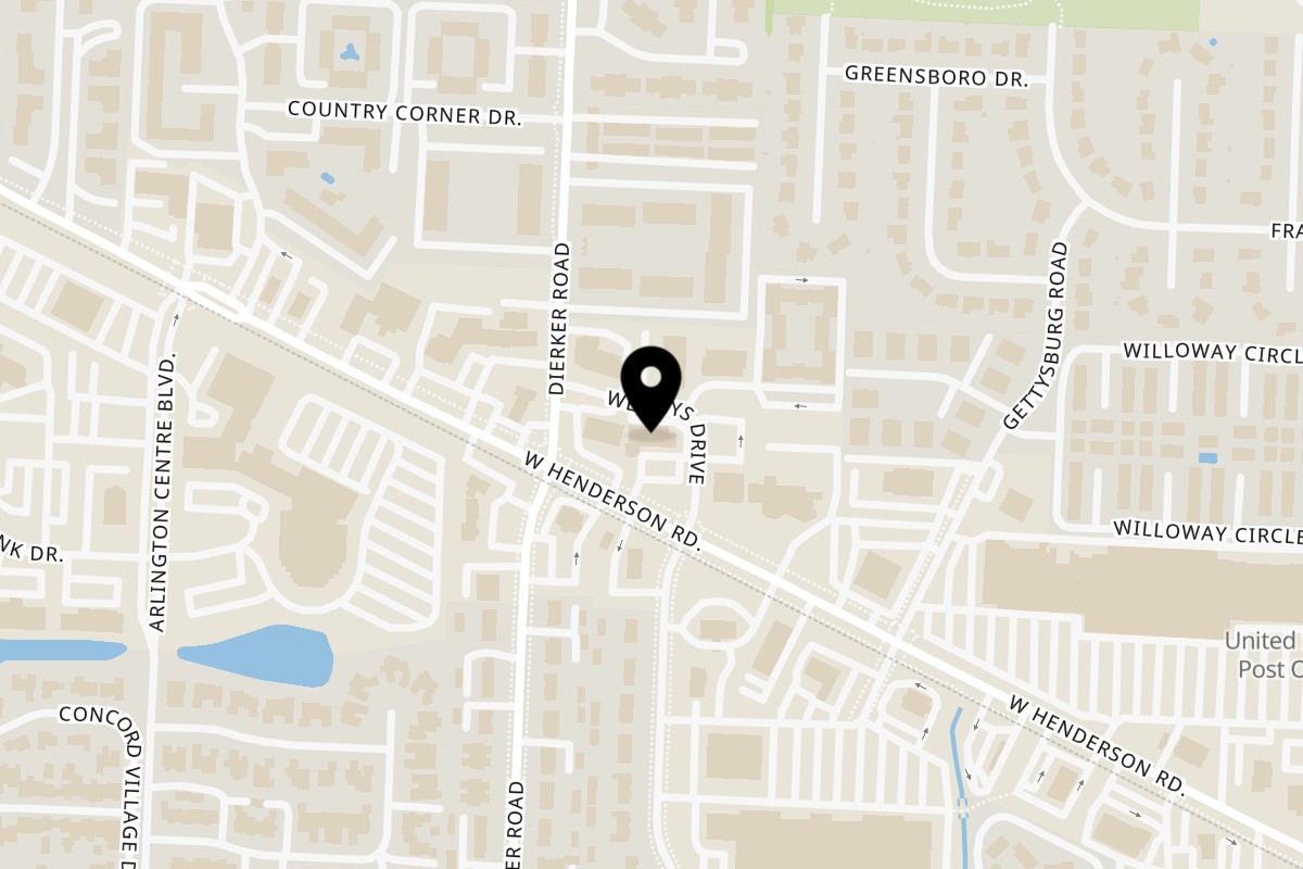 Map showing the location of Mama Mimi's Take 'N Bake Pizza Henderson on 2092 W Henderson Rd in Columbus